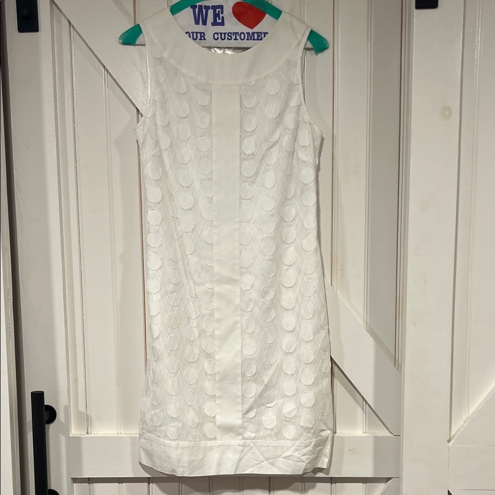 Cache White Textured Mini Dress